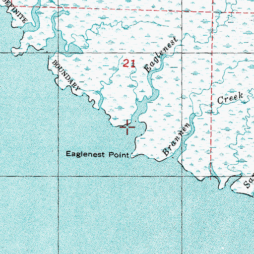 Topographic Map of Eaglenest Creek, FL