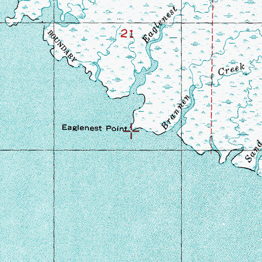 Topographic Map of Eaglenest Point, FL