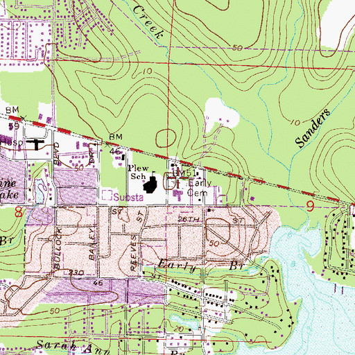 Topographic Map of Early Cemetery, FL