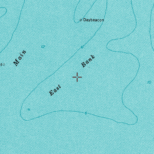 Topographic Map of East Bank, FL