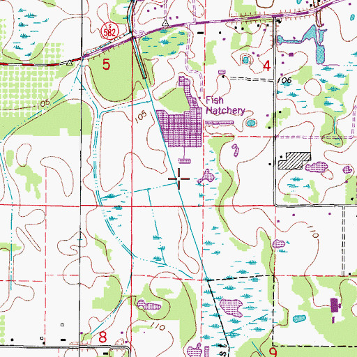 Topographic Map of East Canal, FL