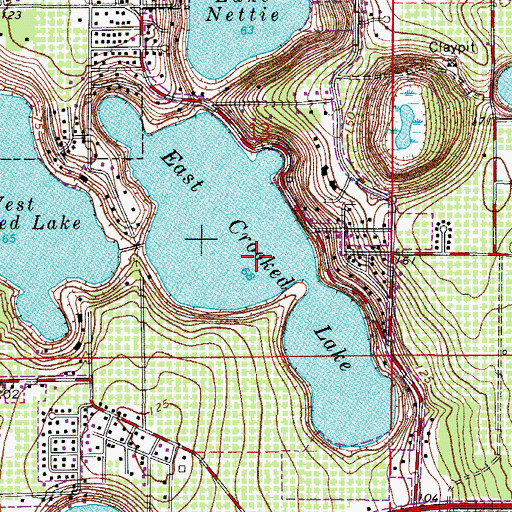 Topographic Map of East Crooked Lake, FL