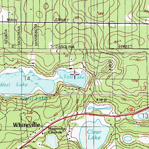 Topographic Map of East Lake, FL