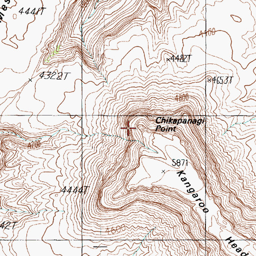 Topographic Map of Chikapanagi Point, AZ