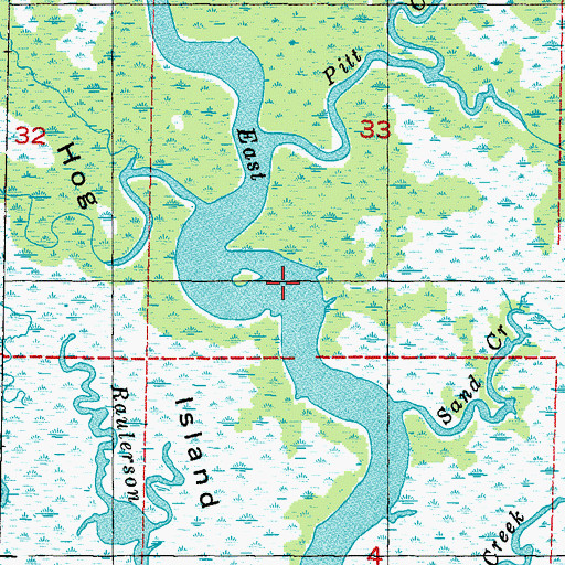 Topographic Map of East Pass, FL