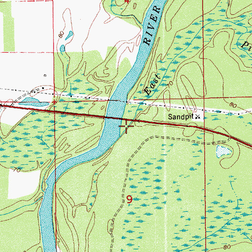 Topographic Map of East Pittman Creek, FL
