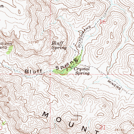 Topographic Map of Crystal Spring, AZ