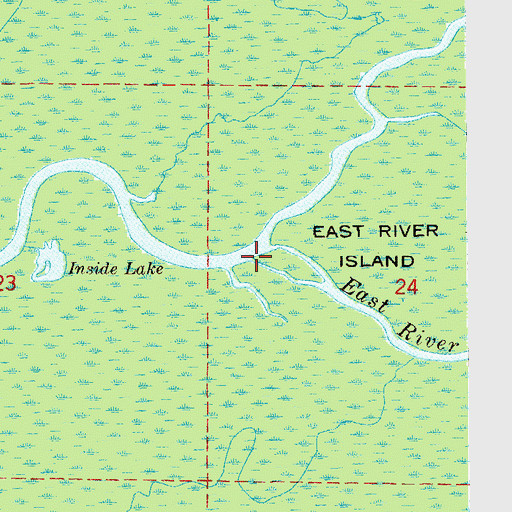 Topographic Map of East River, FL