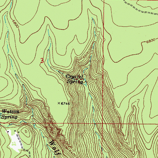Topographic Map of Crystal Spring, AZ