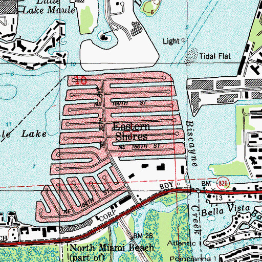 Topographic Map of Eastern Shores, FL