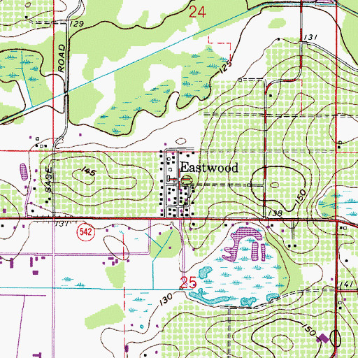 Topographic Map of Eastwood, FL
