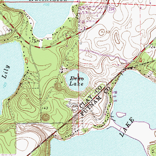Topographic Map of Echo Lake, FL