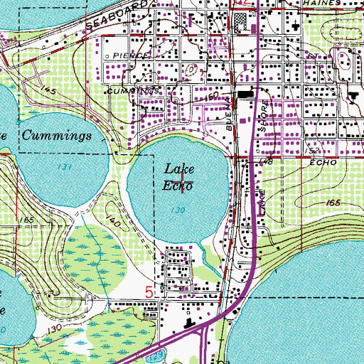 Topographic Map of Lake Echo, FL