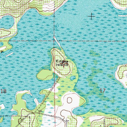 Topographic Map of Edges Island, FL