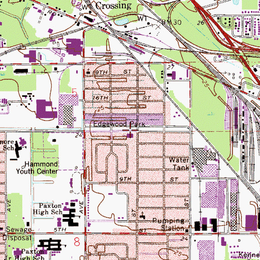 Topographic Map of Edgewood Park, FL