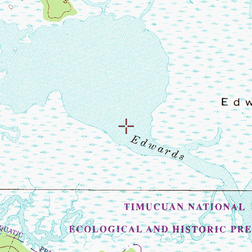 Topographic Map of Edwards Creek, FL