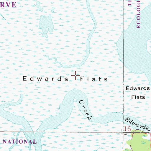 Topographic Map of Edwards Flats, FL