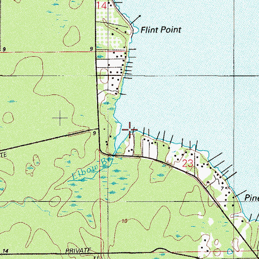 Topographic Map of Elbow Branch, FL