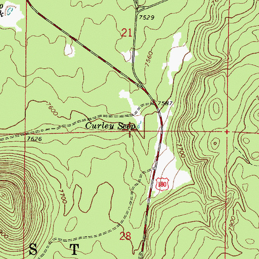 Topographic Map of Curley Seep, AZ
