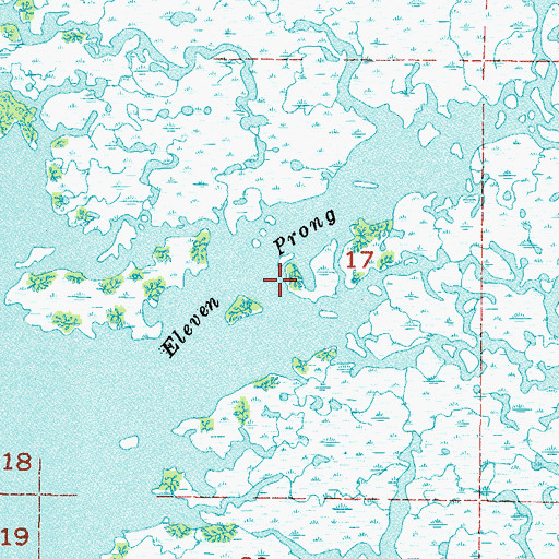 Topographic Map of Eleven Prong, FL