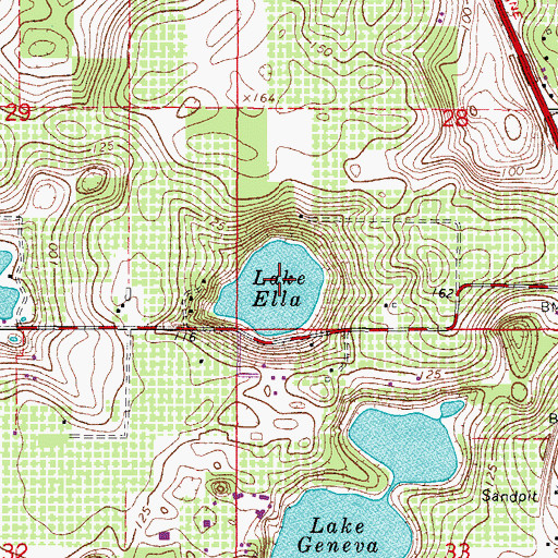 Topographic Map of Lake Ella, FL