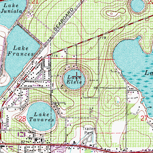 Topographic Map of Lake Elsie, FL
