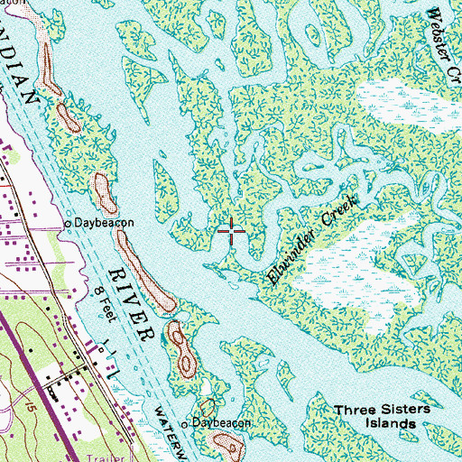 Topographic Map of Elwinder Creek, FL