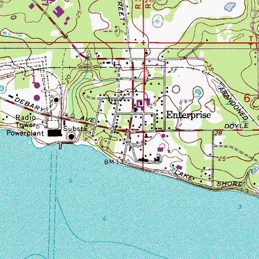 Topographic Map of Enterprise, FL