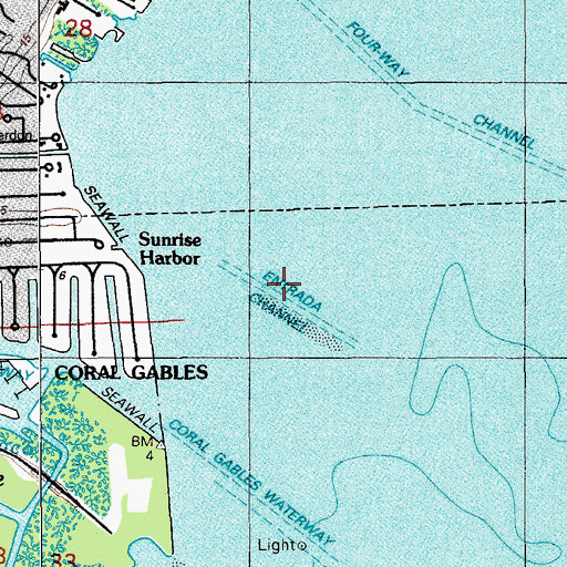 Topographic Map of Entrada Channel, FL