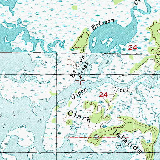 Topographic Map of Ericson Creek, FL