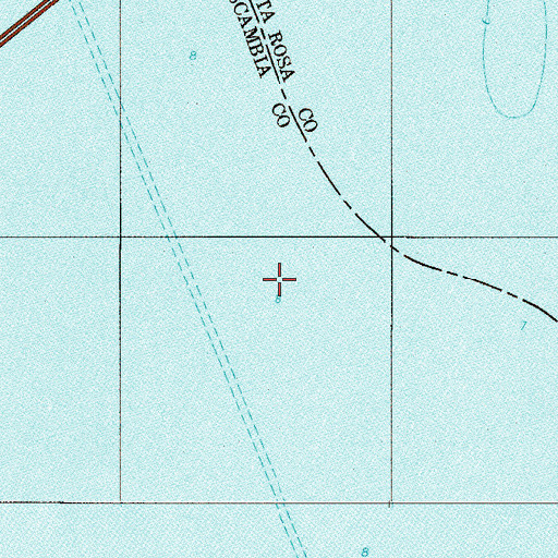 Topographic Map of Escambia Bay, FL