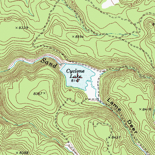 Topographic Map of Cyclone Lake, AZ
