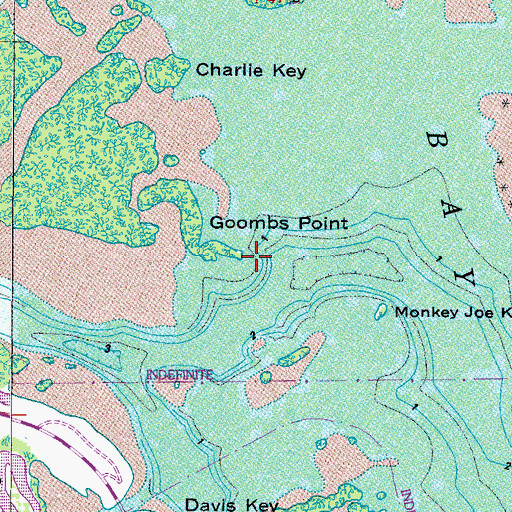 Topographic Map of Estero Bay, FL
