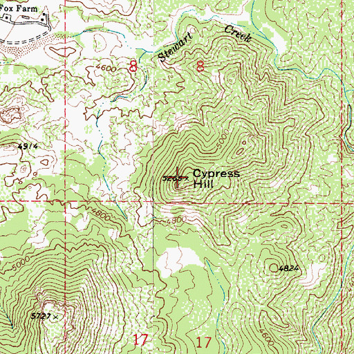 Topographic Map of Cypress Hill, AZ