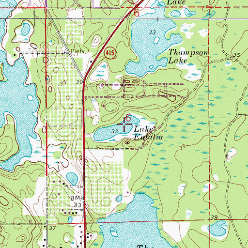 Topographic Map of Lake Eulalia, FL