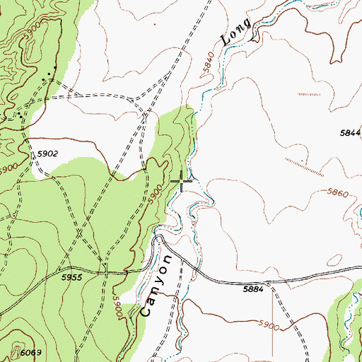 Topographic Map of Chilchinbito Canyon, AZ
