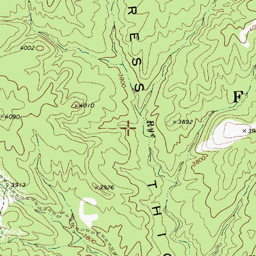 Topographic Map of Cypress Thicket, AZ