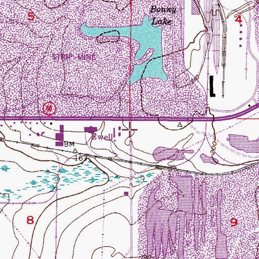 Topographic Map of Ewell, FL