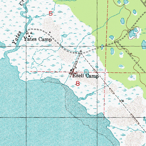 Topographic Map of Ezell Camp, FL