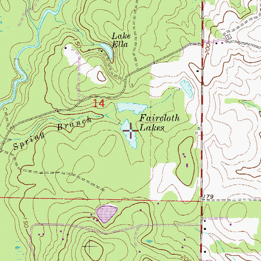 Topographic Map of Faircloth Lakes, FL