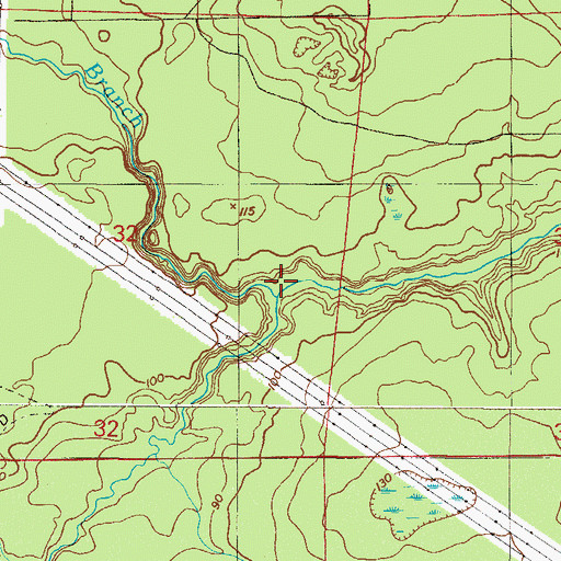 Topographic Map of Falling Branch, FL