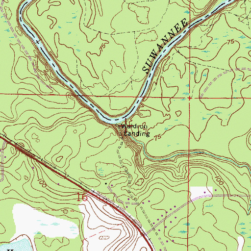 Topographic Map of Falling Creek, FL