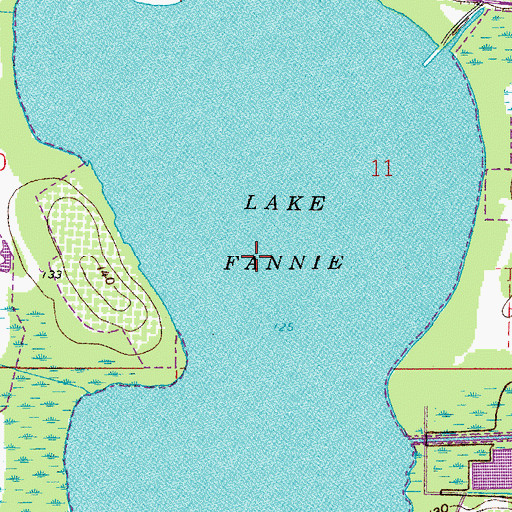 Topographic Map of Lake Fannie, FL