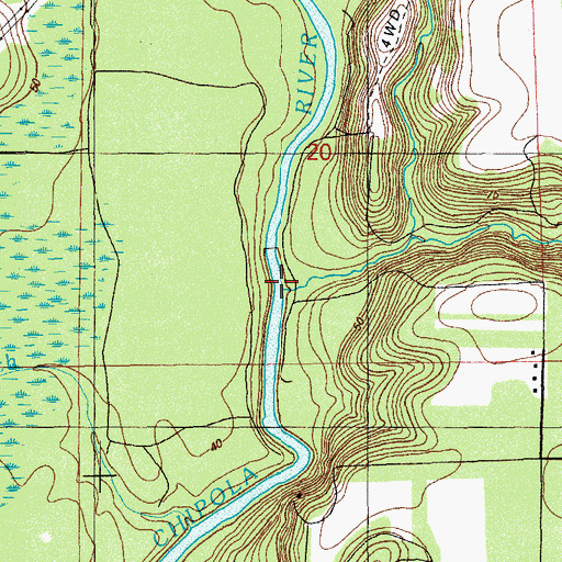 Topographic Map of Farley Creek, FL
