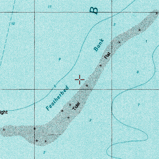 Topographic Map of Featherbed Bank, FL