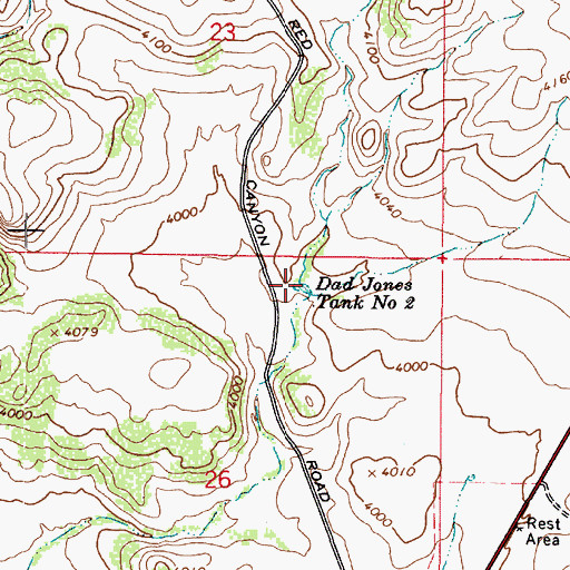 Topographic Map of Dad Jones Tank Number Two, AZ