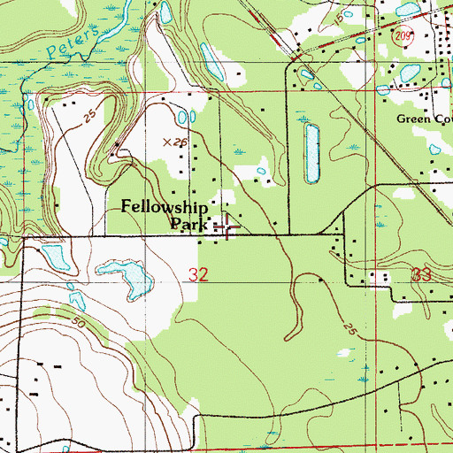 Topographic Map of Fellowship Park, FL
