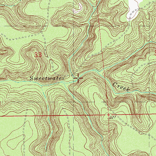 Topographic Map of Ferrell Branch, FL