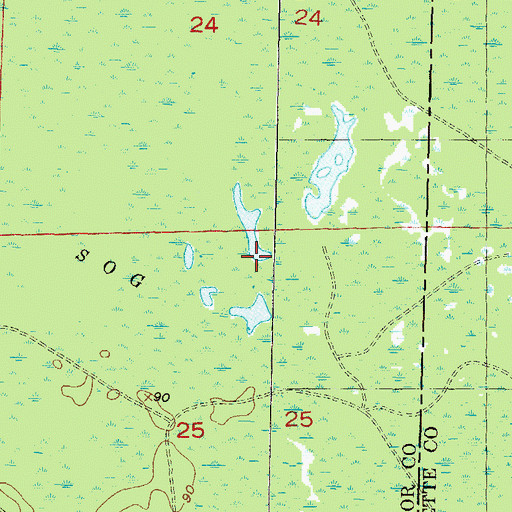 Topographic Map of Fire Pan Sog, FL