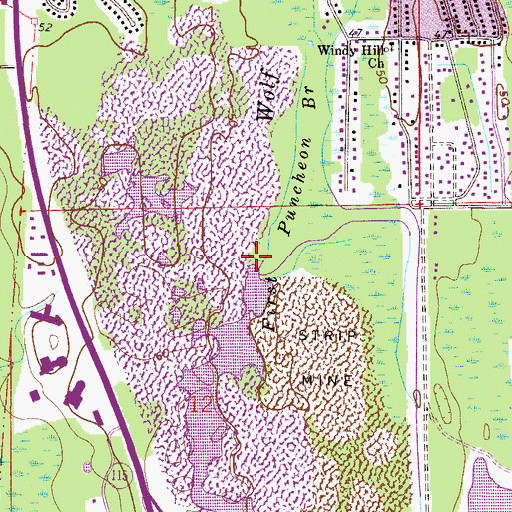 Topographic Map of First Puncheon Branch, FL